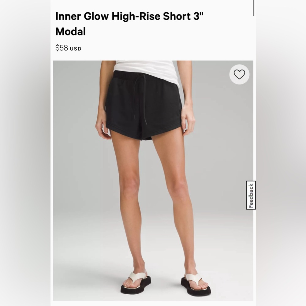 Lululemon Inner Glow Burnt Orange 3” Short